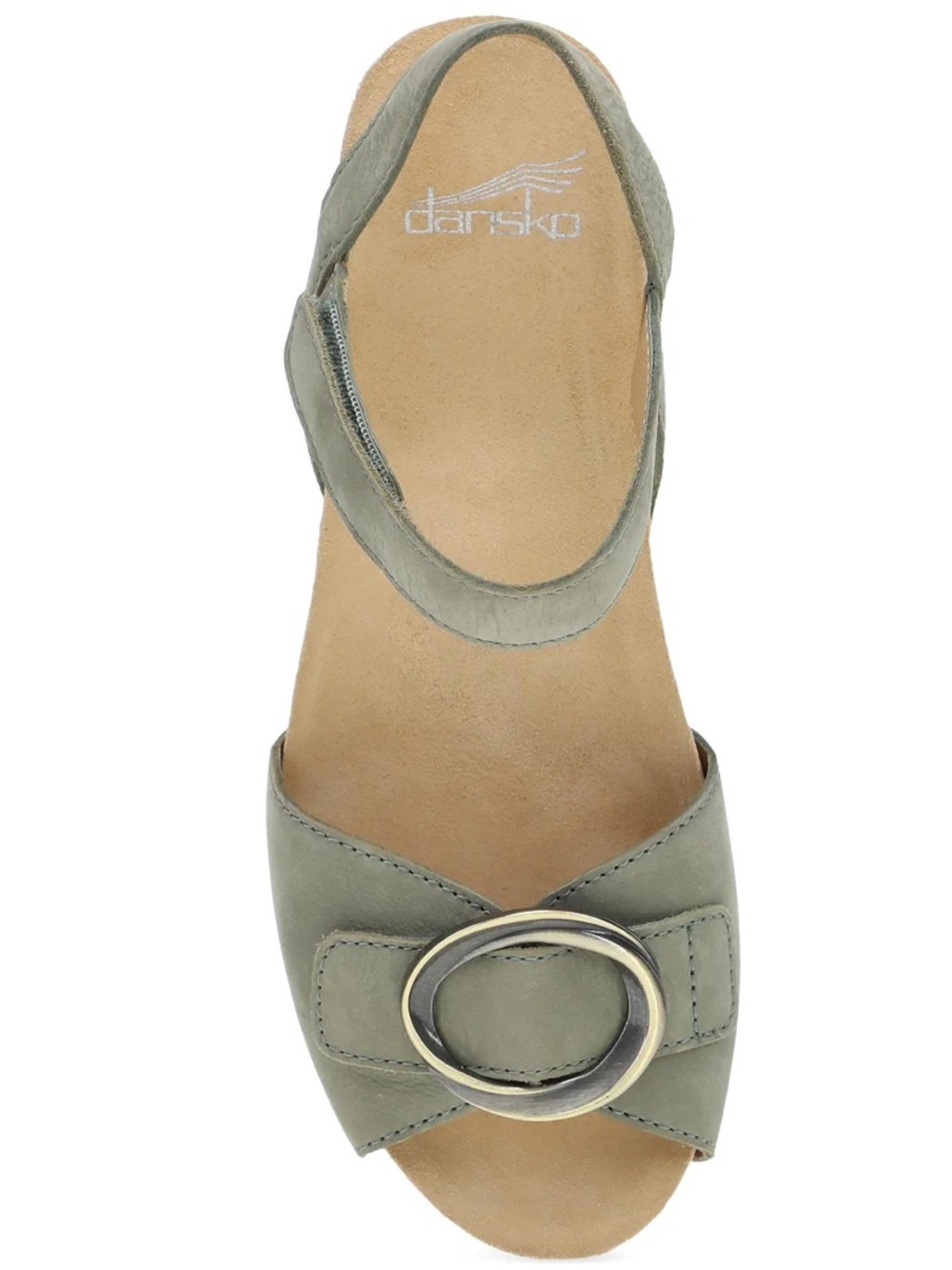 Dansko Stella Nubuck Suede Buckle Hardware Wedge Sandals New - Picture 7 of 16